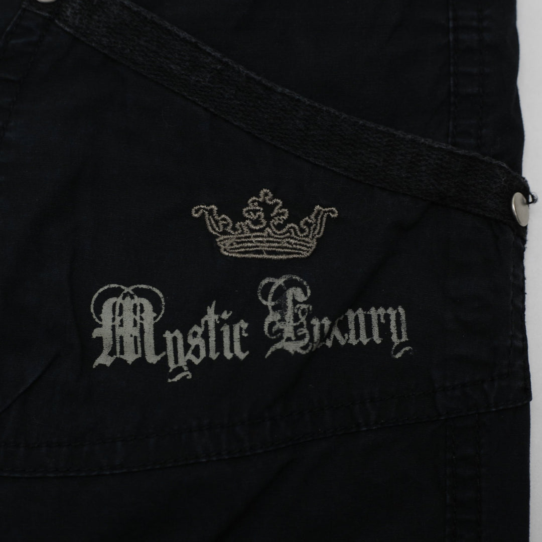 Y2K Ladies Mystic Luxury Low Rise Flared Cargo Pants Size 36