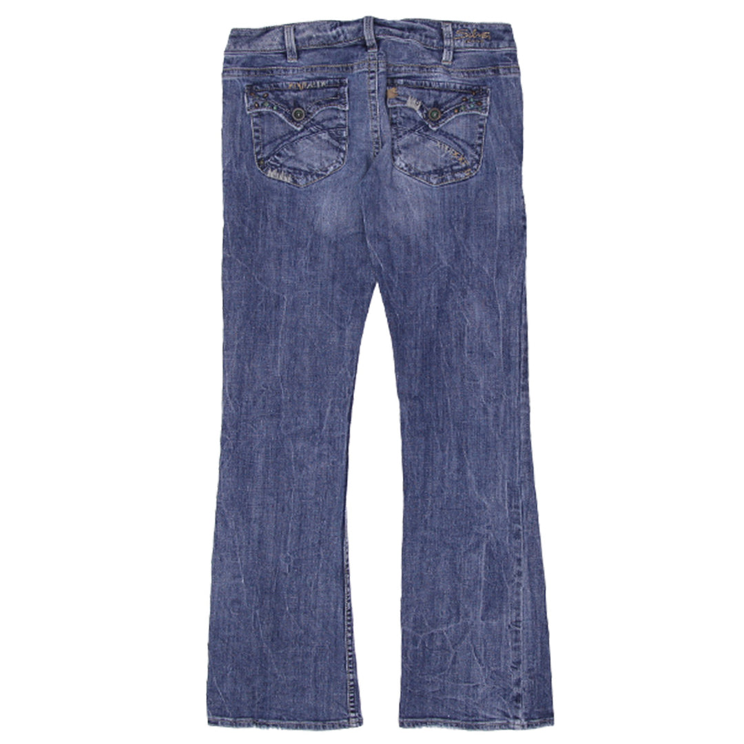 Y2K Ladies Silver Jeans Bootcut Low Waist Jean