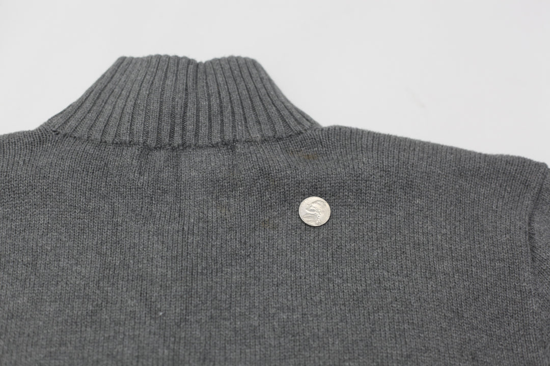 Mens Polo Ralph Lauren Gray Quarter Zip Sweater