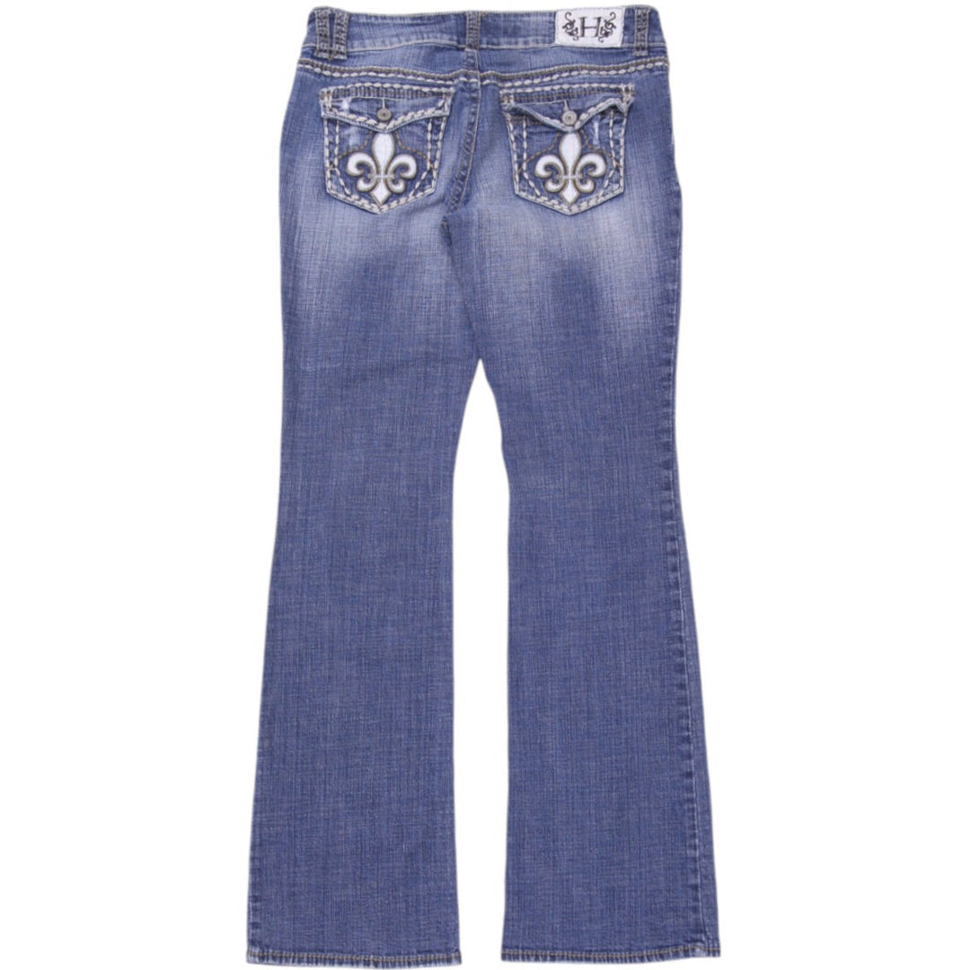 Y2K Ladies Hydraulic Blue Flared Jeans
