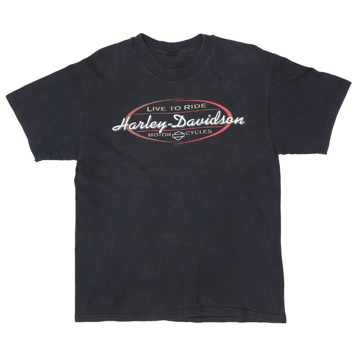1998 Vintage Harley Davidson Mancuso Texas T-Shirt Black L