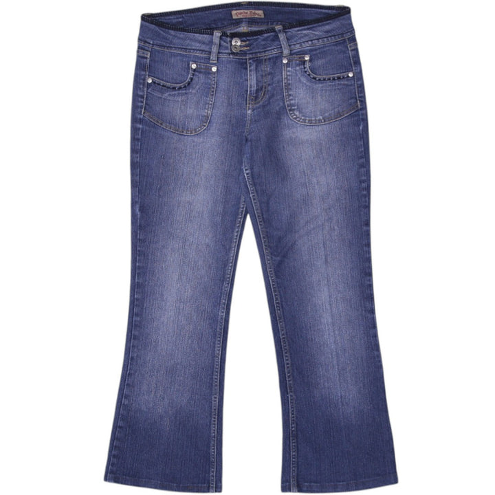 Y2K Ladies Paris Blues Denim Flared Jeans Washed Blue | Migration_Jeans & Pants | Fashion Rerun