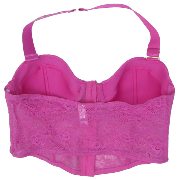 Y2K Ladies Juicy Couture Front Hook Lock Halter Lace Top - Fashion Rerun Vintage Migration_Tops