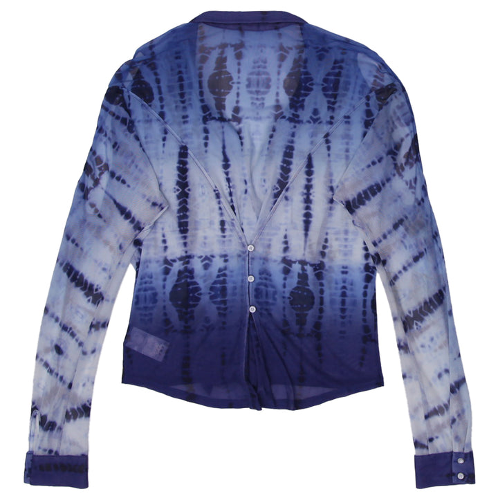 Ladies Bebe Open Shoulders Long Sleeve Mesh Top