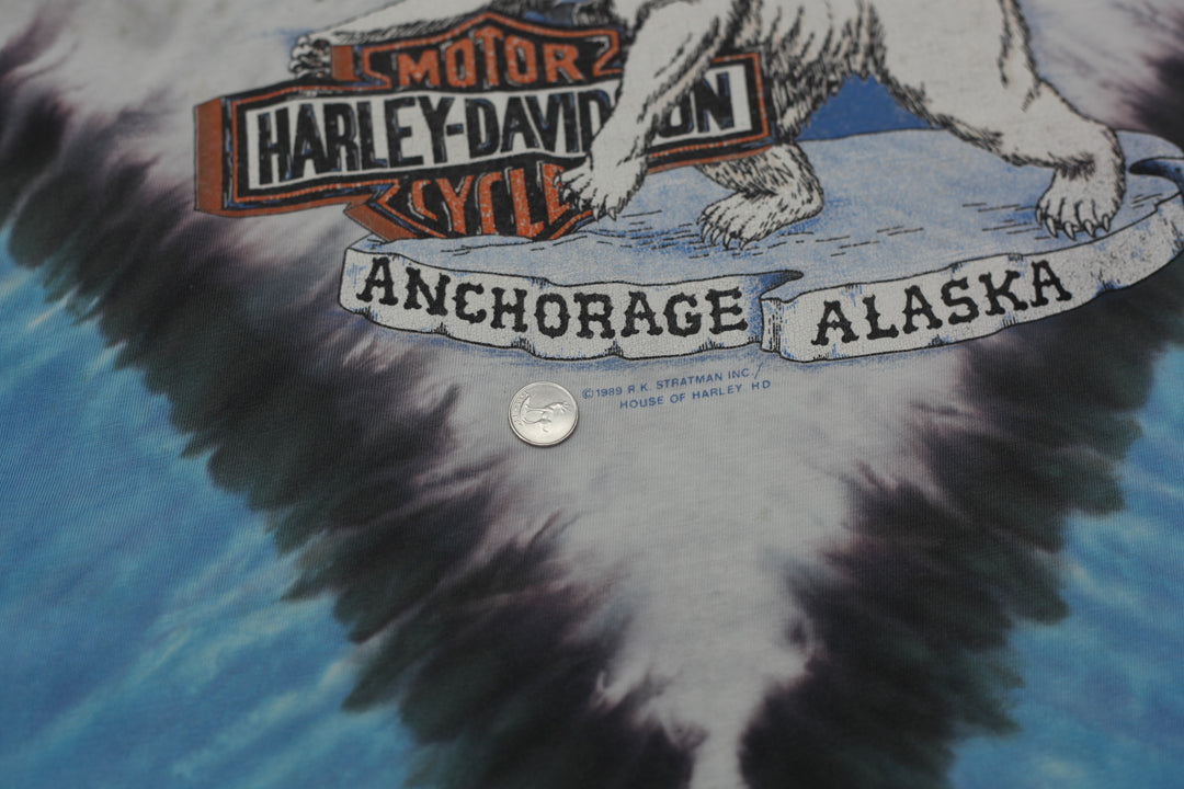 90's Vintage Harley Davidson Milwaukee Wisconsin T-Shirt Distressed S.Stitch Made In USA XL - Fashion Rerun Vintage Migration_T-Shirt