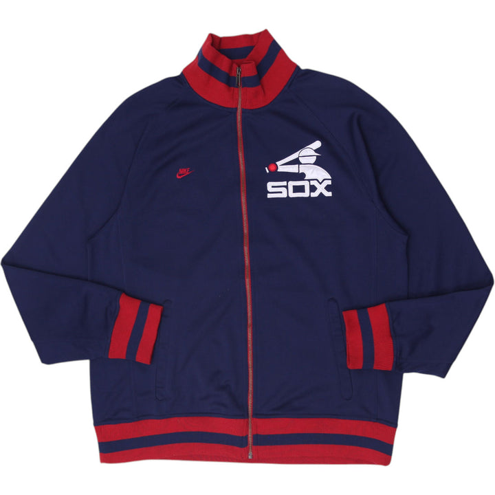 Mens Nike Cooperstown Chicago White Sox Retro Hitman Track Jacket Navy Size XL