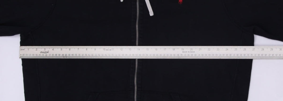 Retro Mens Polo Ralph Lauren Hoodie Black Full Zip Red Logo | Migration_Hoodies - View 8 | Fashion Rerun