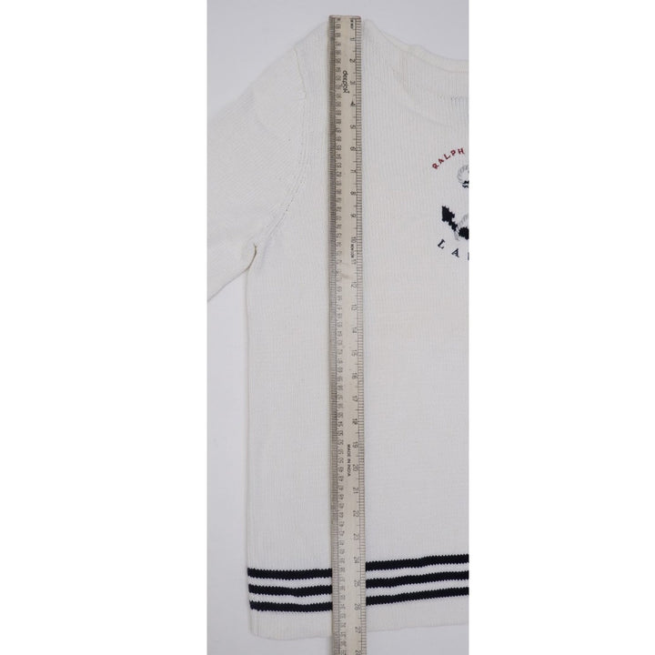 Vintage Ladies Ralph Lauren Sweater White Anchor | Migration_Jumper & Knitwear RL Collection - View 7 | Fashion Rerun