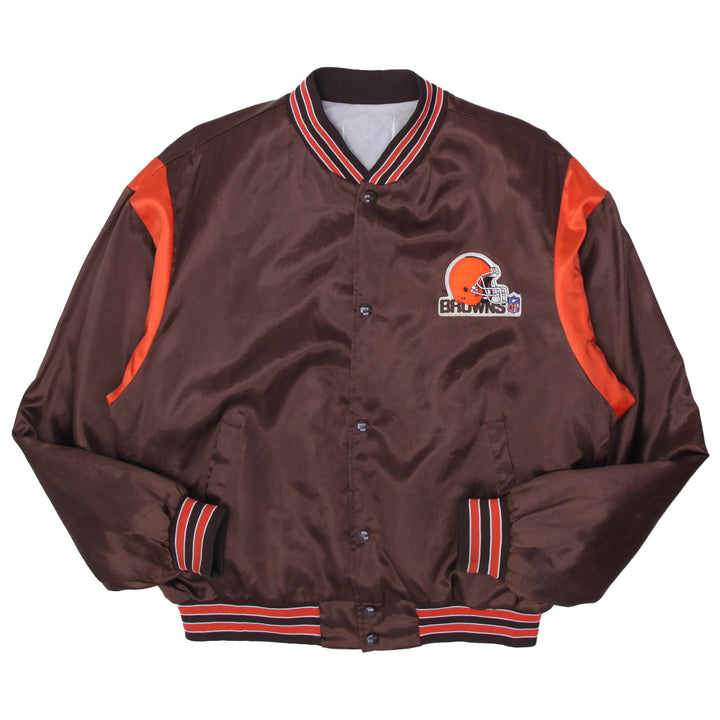 Vintage Cleveland Browns NFL Football Satin Swingster Jacket