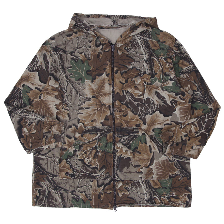 Mens Forest Camo Full Zip Hooded Jacket - Fashion Rerun Vintage Migration_Jacket