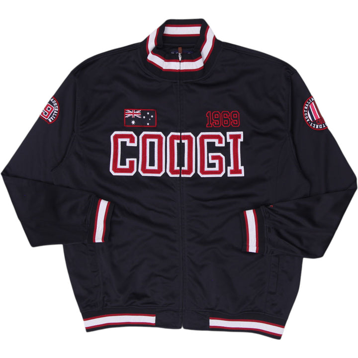 Vintage Mens Coogi Australia 1969 Track Jacket Black Red Embroidered Size XXL