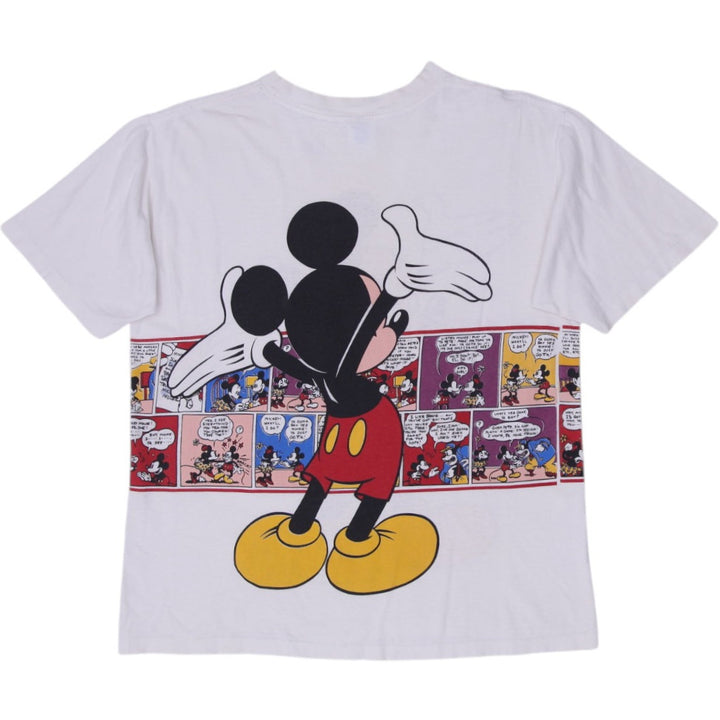 Vintage 90s Disney Mickey Mouse AOP Single Stitch T-Shirt Made In USA Size L | Migration_T-Shirts - Side View | Fashion Rerun