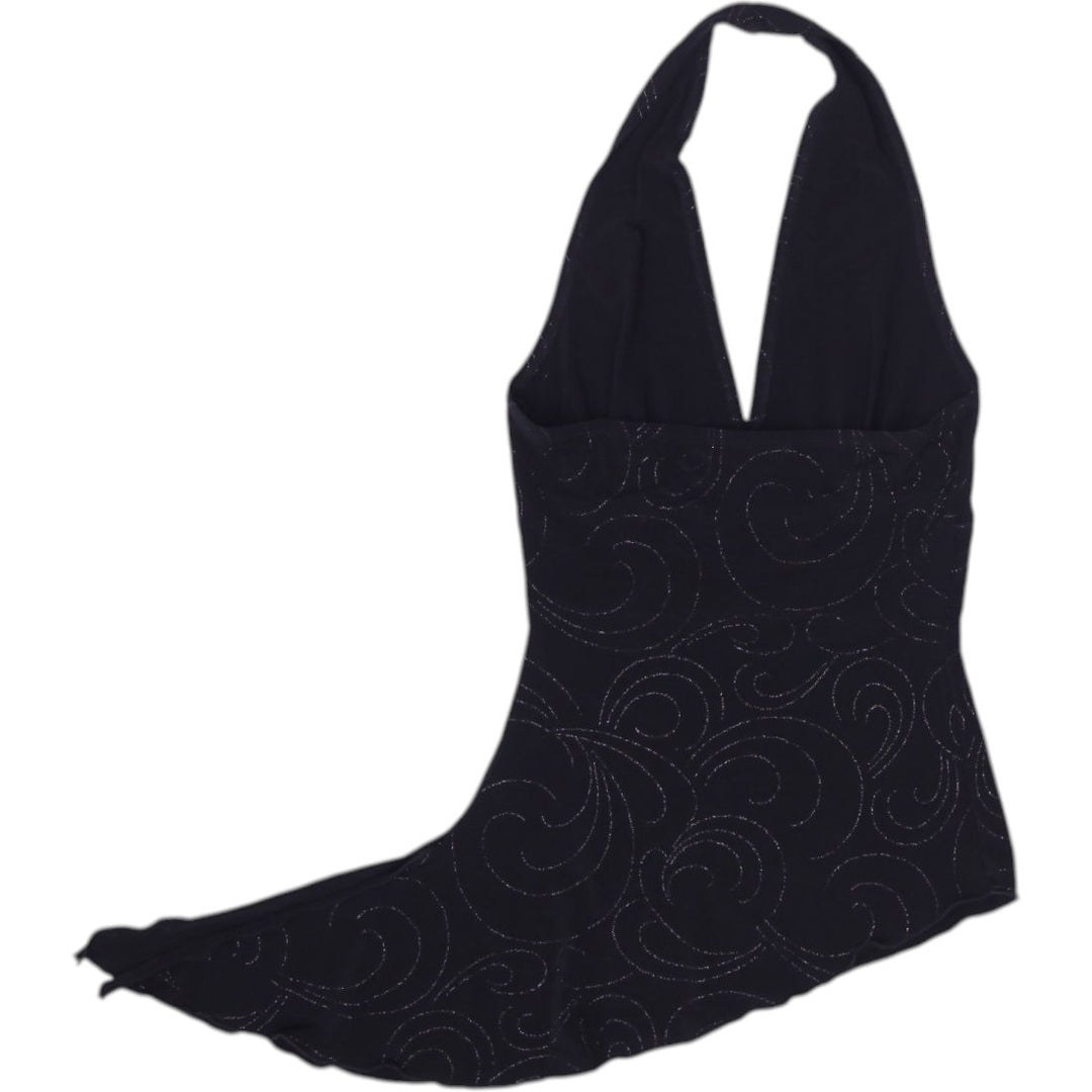Y2K Ladies Mariposa Swirl Sleeveless Halter Top Size S