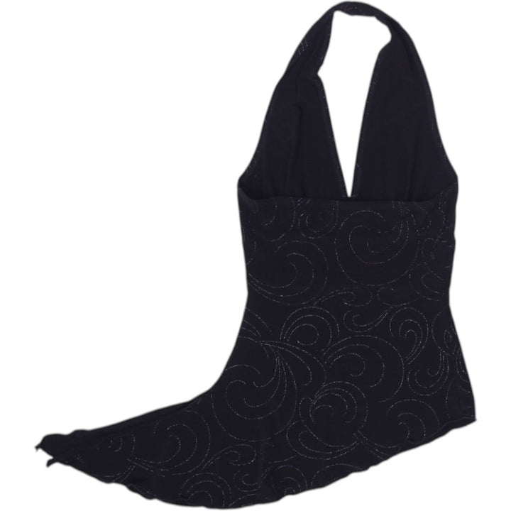 Y2K Ladies Mariposa Swirl Sleeveless Halter Top Size S