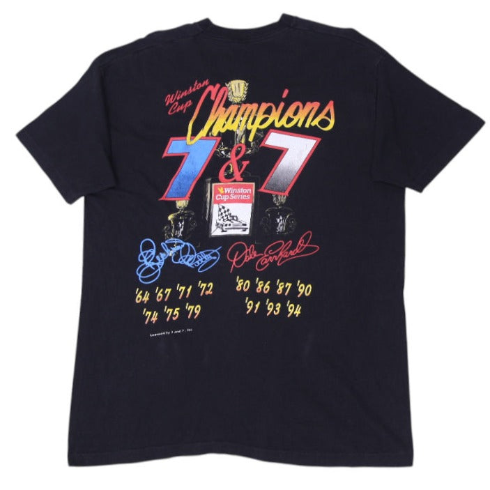 Vintage Dale Earnhardt Richard Petty T-Shirt 7&7 Winston Cup Champions XXL Made In USA | Migration_T-Shirts - | Fashion Rerun