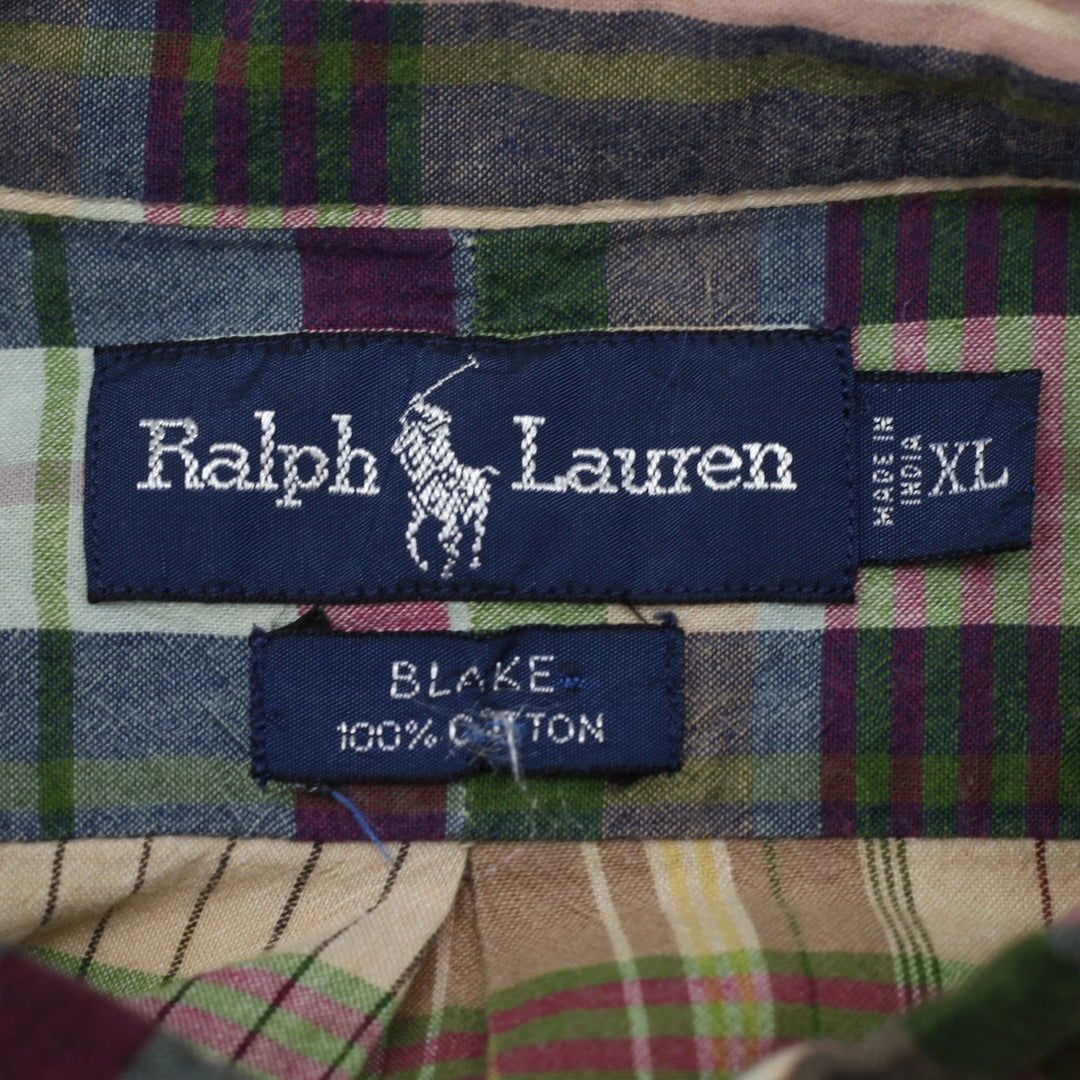 Mens Ralph Lauren Blake Shirt Multicolor Plaid Cotton