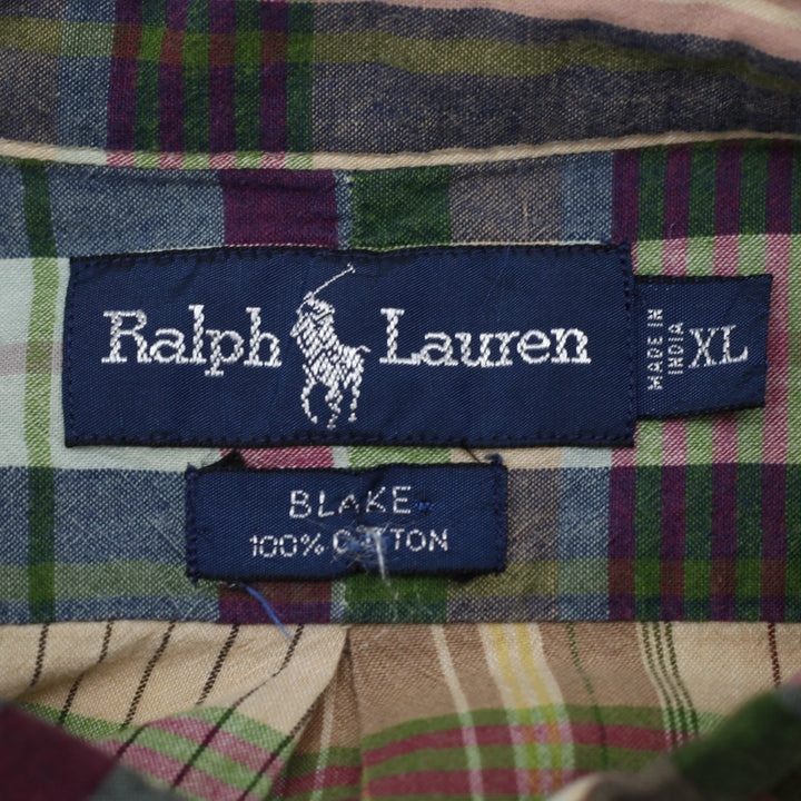 Mens Ralph Lauren Blake Shirt Multicolor Plaid Cotton