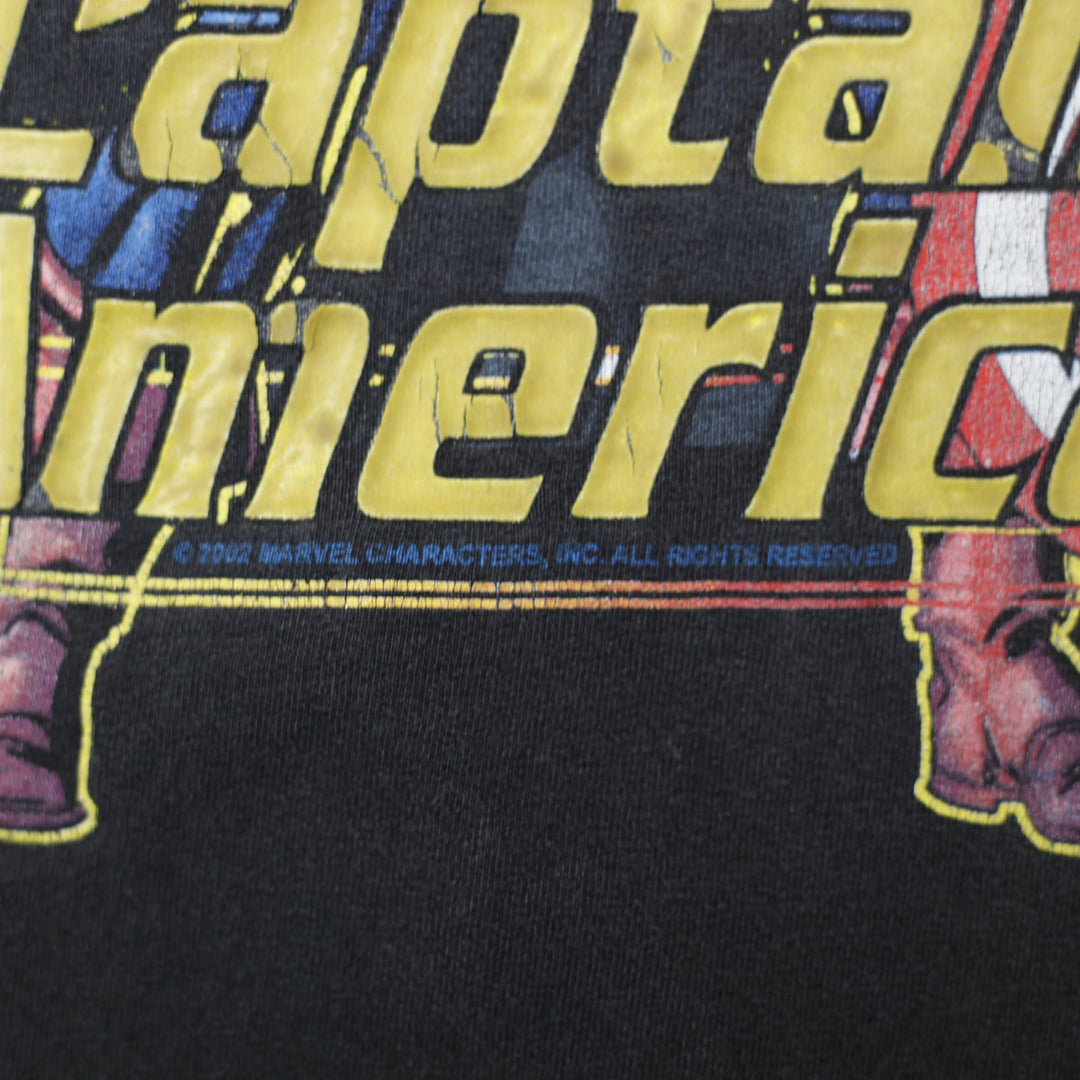 Vintage Captain America By Mad Engine/ Marvel Size XL Black T-Shirt | Migration_T-Shirts - Detail View | Fashion Rerun