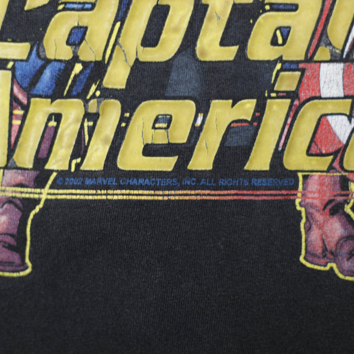 Vintage Captain America By Mad Engine/ Marvel Size XL Black T-Shirt | Migration_T-Shirts - Detail View | Fashion Rerun