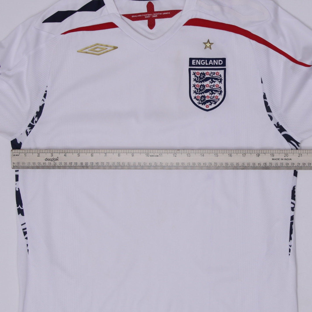 Vintage Umbro England Football 2007-2009 Home Jersey Size Large