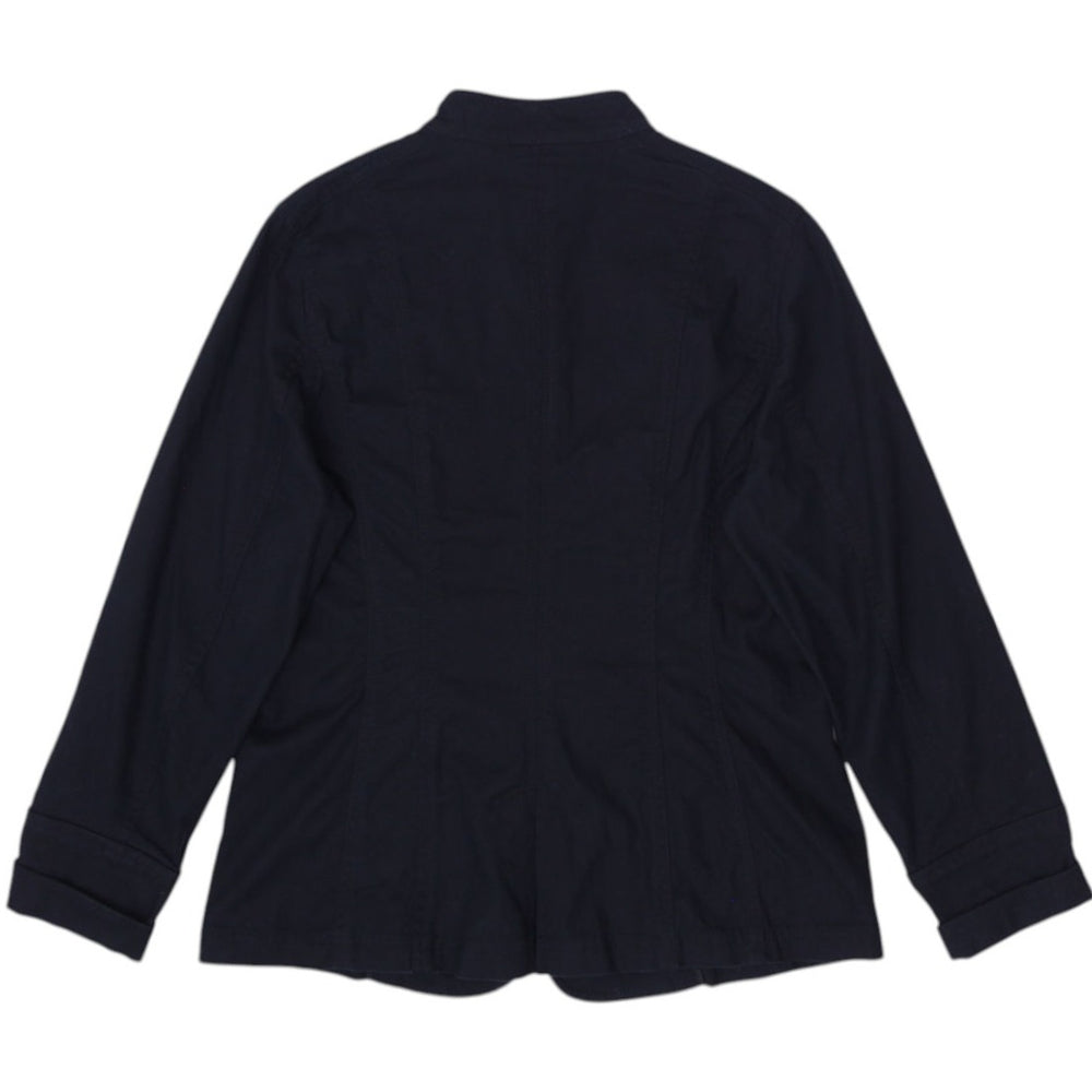 Y2K Ladies Black Button Front Casual Sport Jacket Size M | Migration_Jackets - Side View | Fashion Rerun