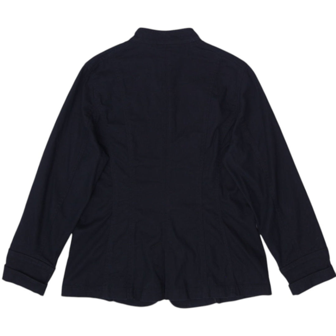 Y2K Ladies Black Button Front Casual Sport Jacket Size M | Migration_Jackets - Side View | Fashion Rerun