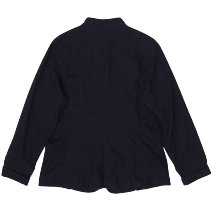 Y2K Ladies Black Button Front Casual Sport Jacket Size M | Migration_Jackets - Side View | Fashion Rerun