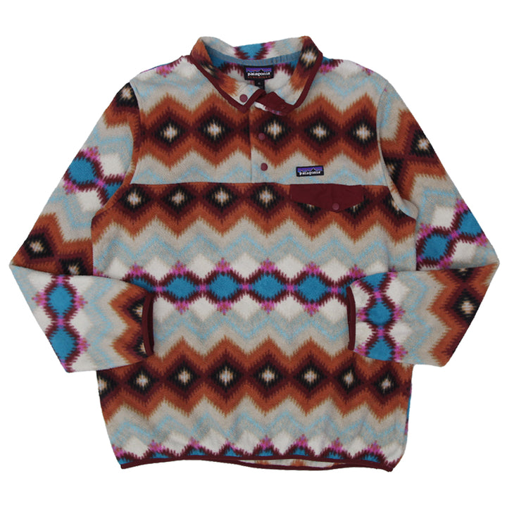 Ladies Patagonia Synchilla Aztec Motif  Snap T Fleece Pullover - Fashion Rerun Vintage Migration_Sweaters